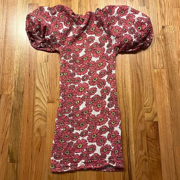 ZARA floral dress with balloon sleeves size medium - Picture 4 of 6